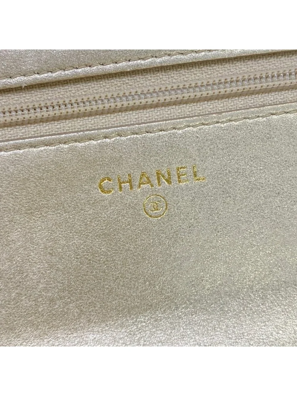 Chanel Wallet Gold Chain Wave Stitch Shoulder